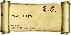 Rábel Olga névjegykártya