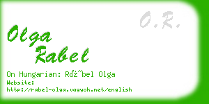 olga rabel business card